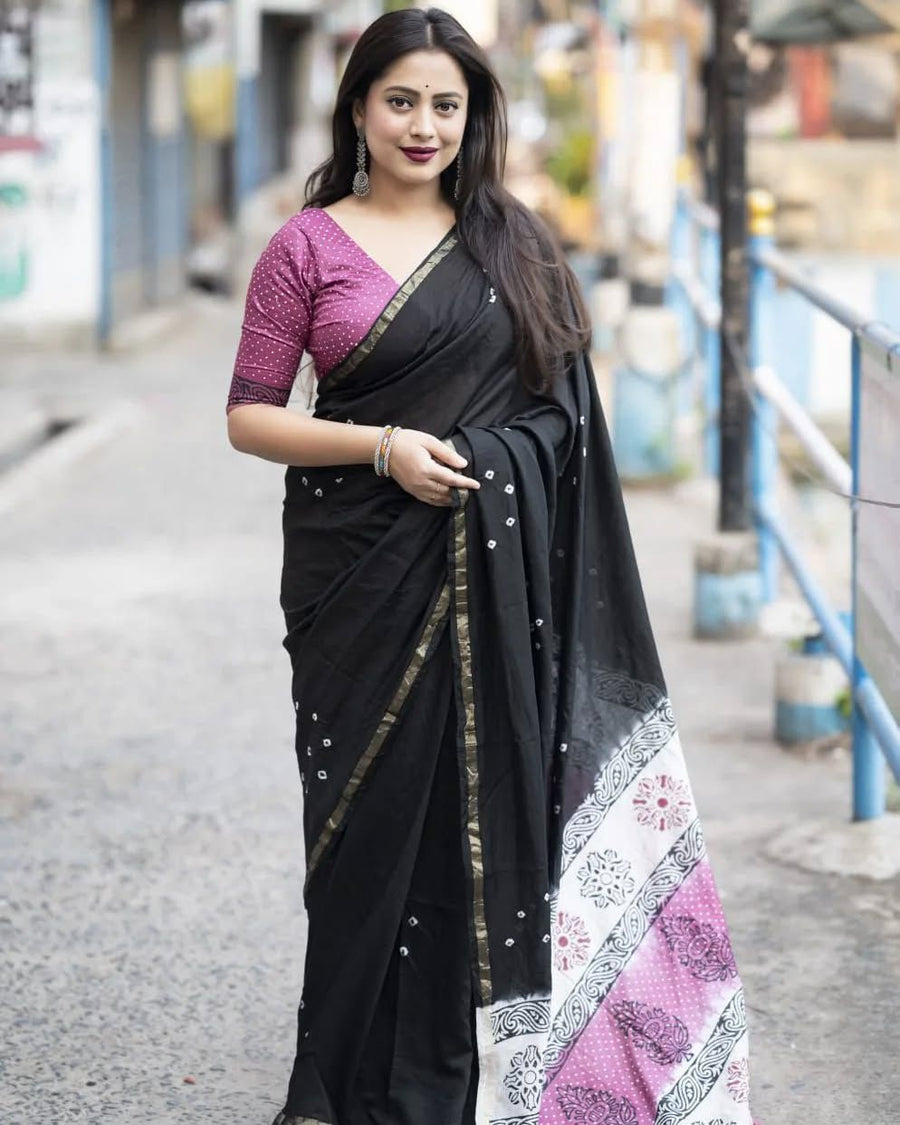 Mul cotton saree