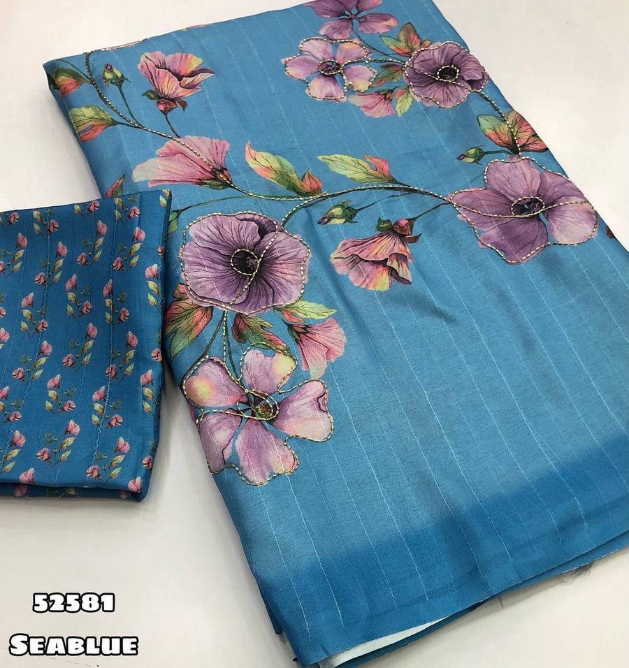 Elegant handloom tussar silk saree