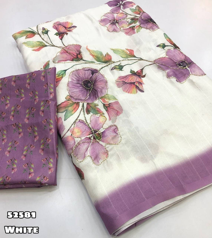 Elegant handloom tussar silk saree