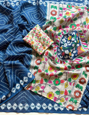 cotton linen saree