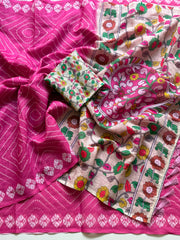 cotton linen saree