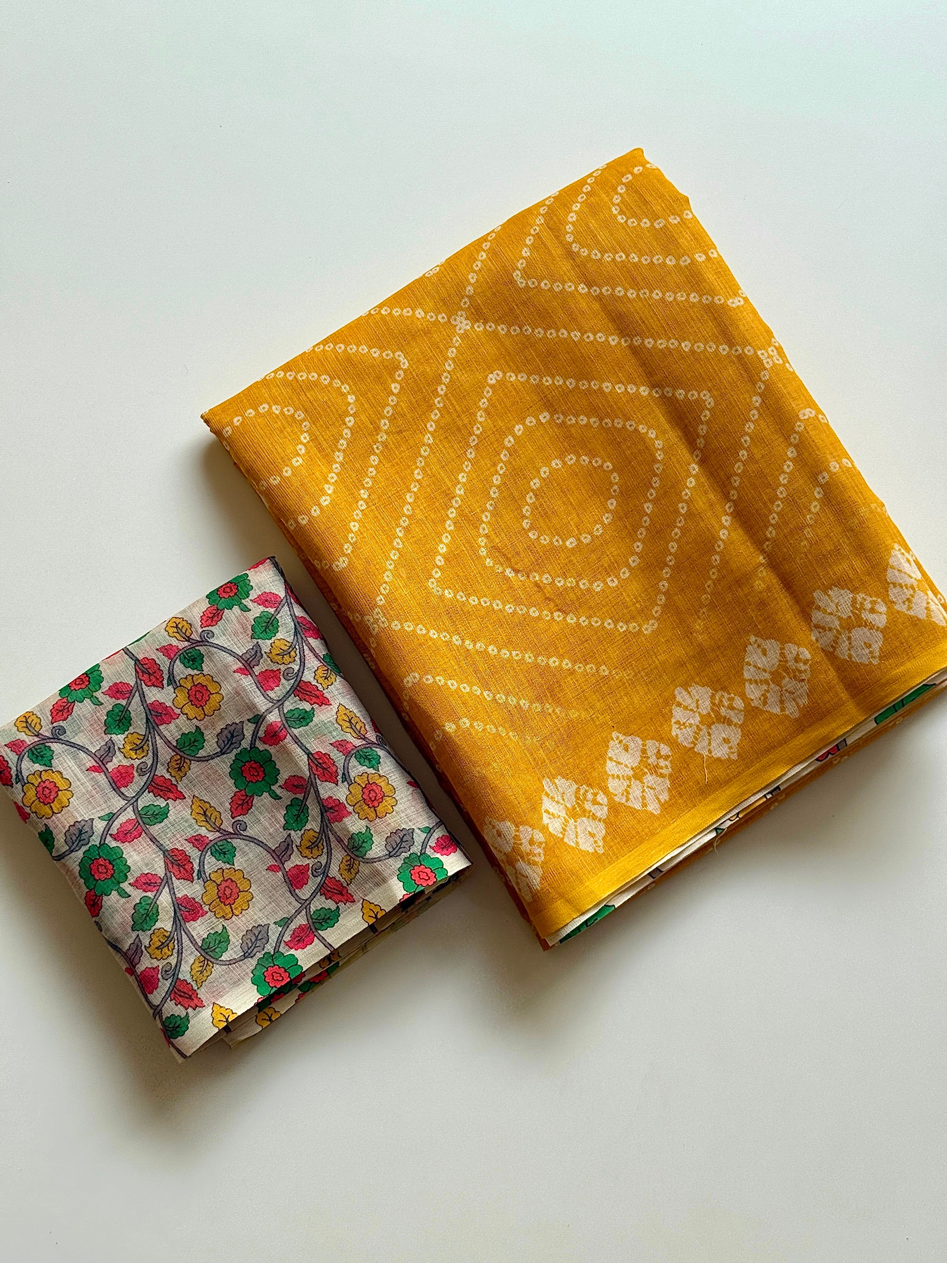 cotton linen saree
