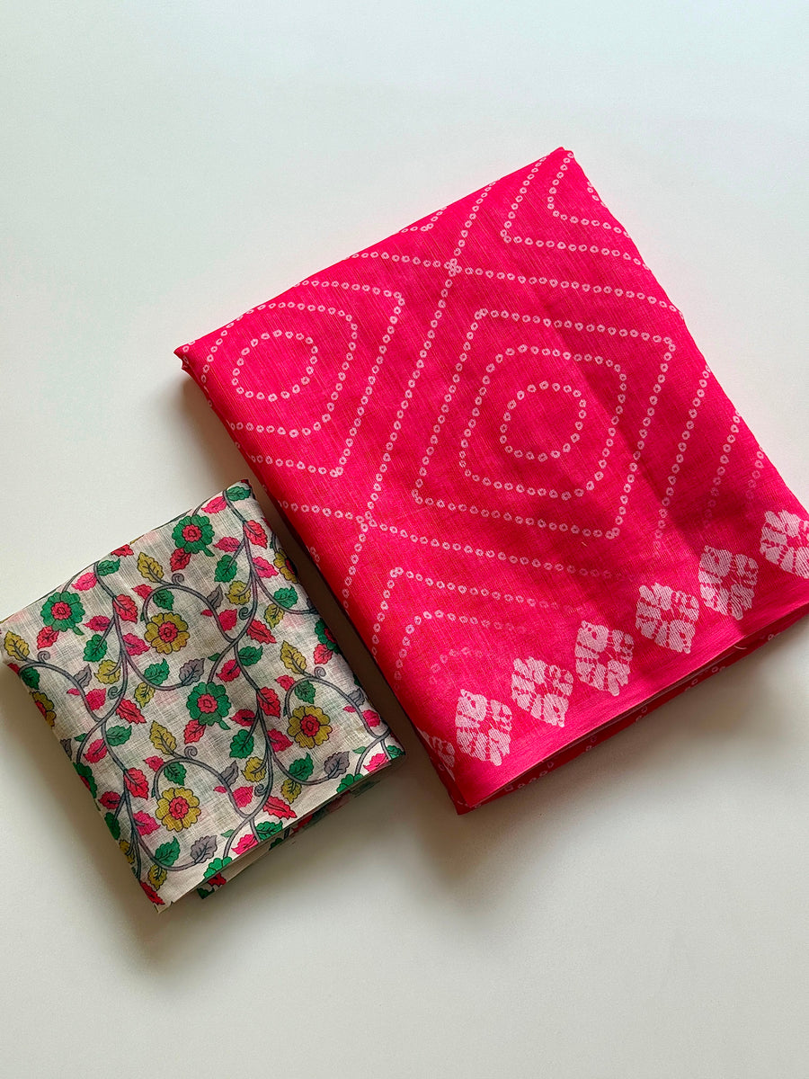 cotton linen saree