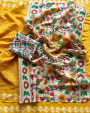 cotton linen saree