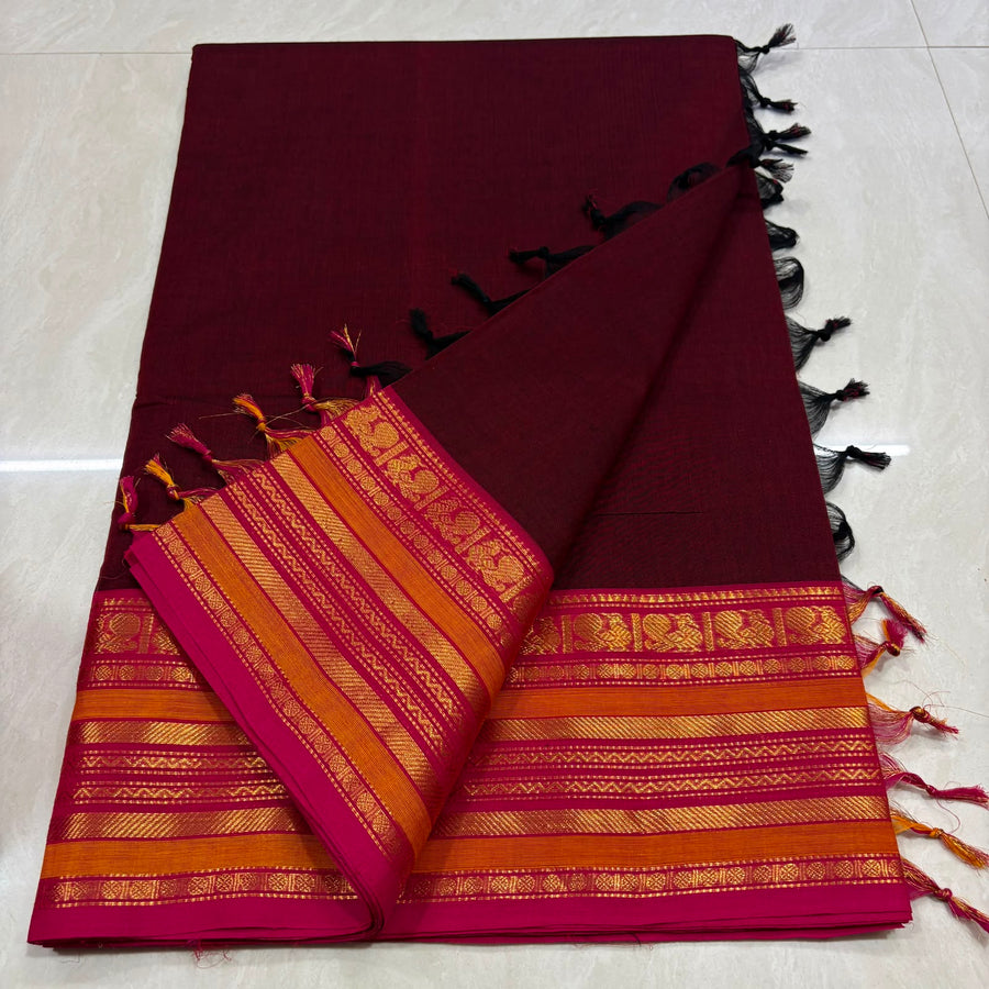 80s zari border fancy plain sarees