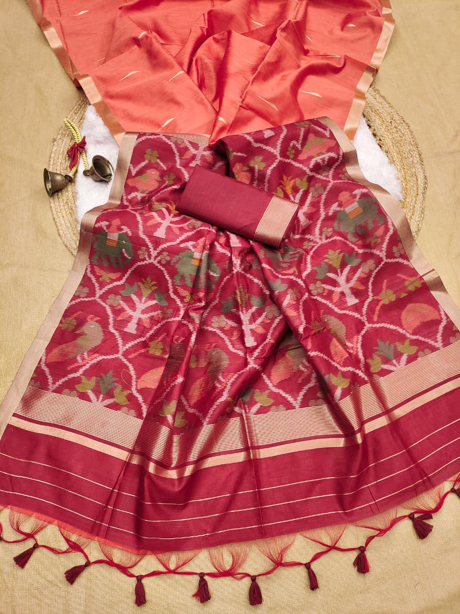 khadi silk saree