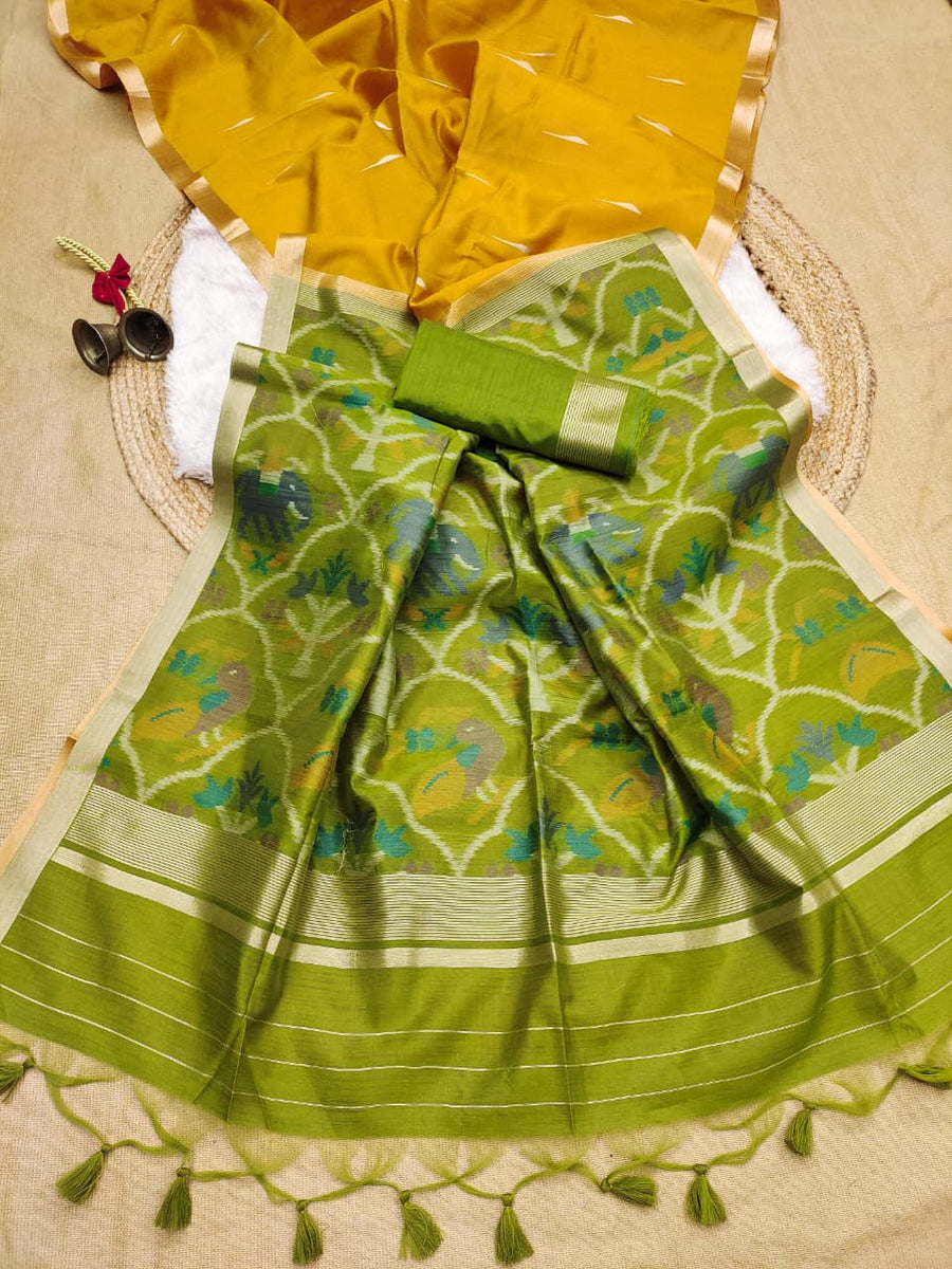 khadi silk saree