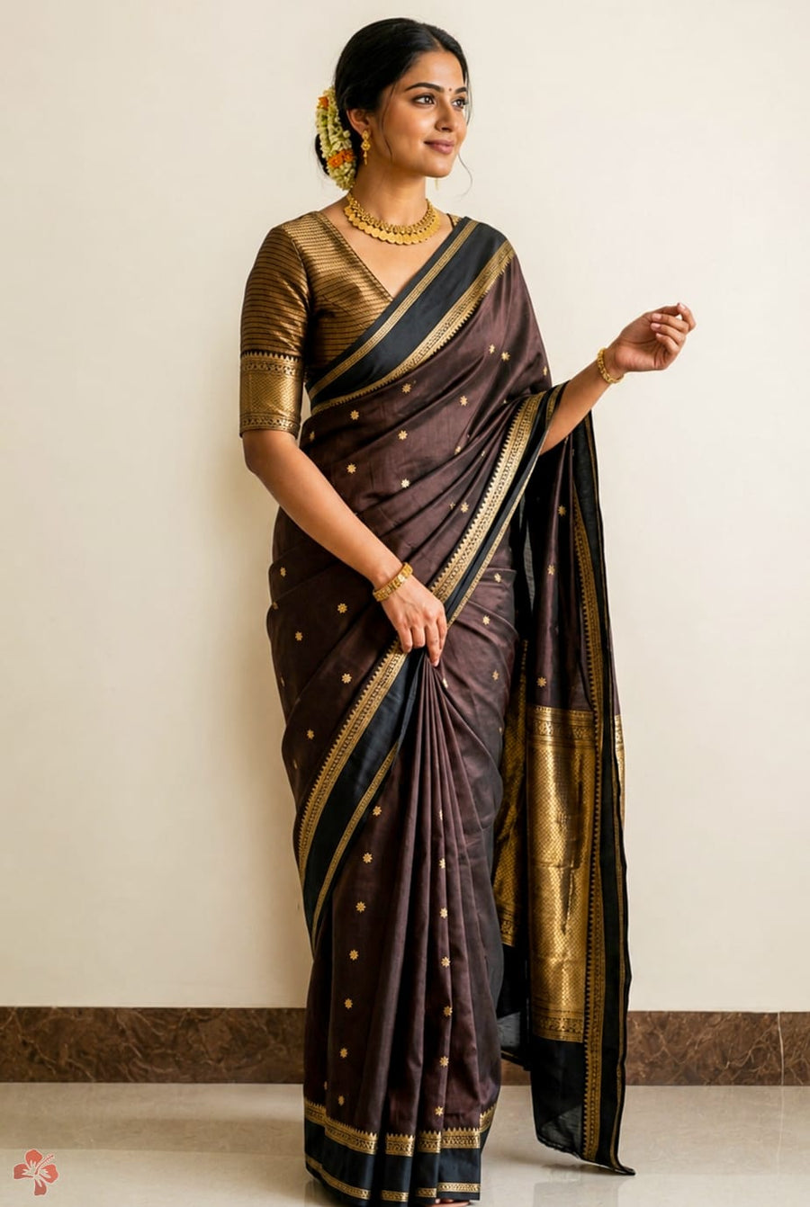 Gadwal semi-soft silk saree