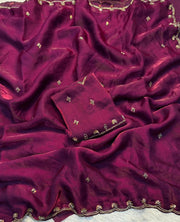 Fancy Space Silk Fabric SareE