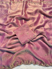 Fancy Space Silk Fabric SareE