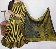 Ajrakh dola silk saree
