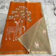 Elegant Pure Cotton Kota Embroidery Work Saree