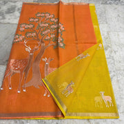 Elegant Pure Cotton Kota Embroidery Work Saree