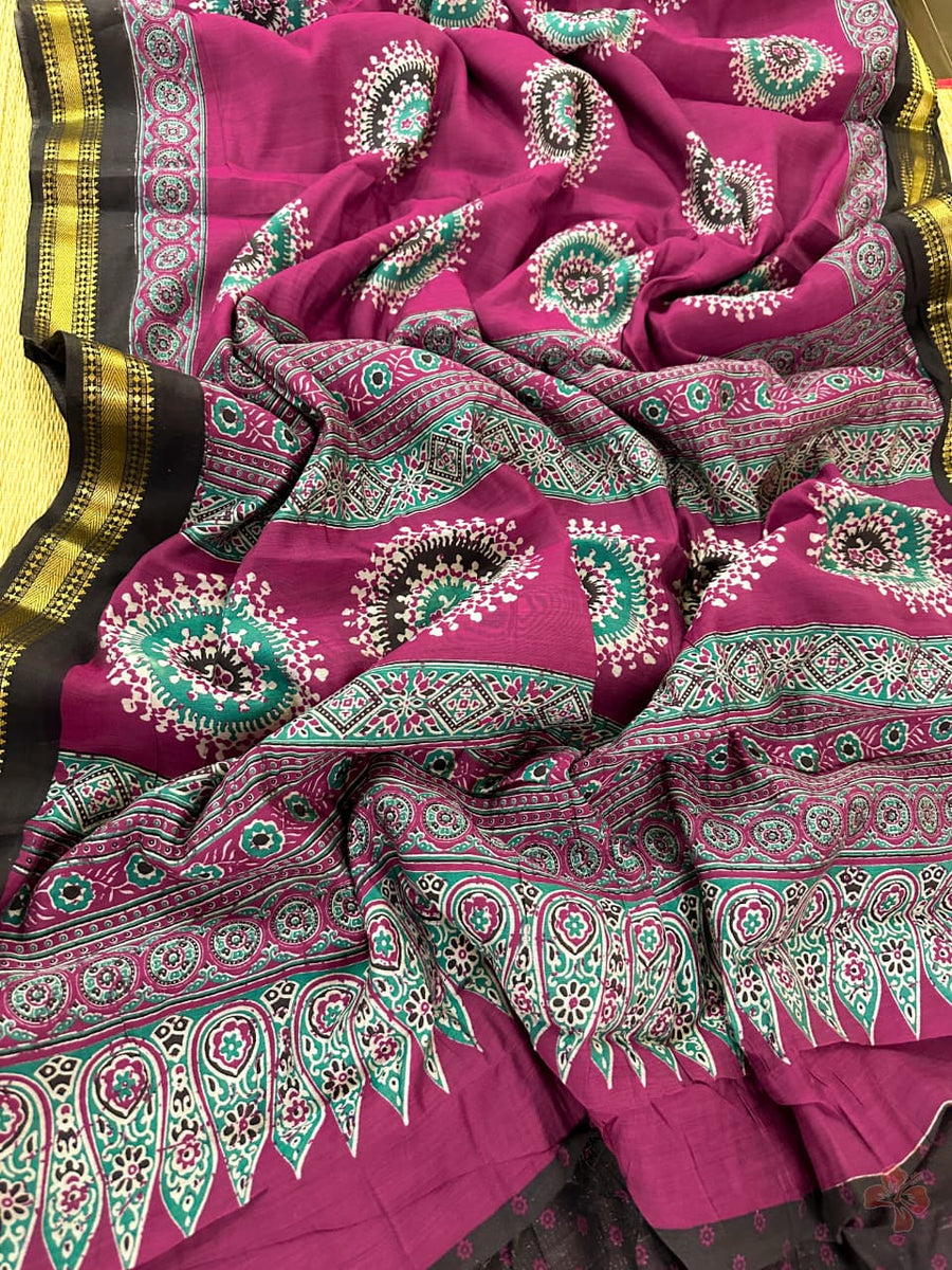 Premium Mangalagiri viscose printed mul silk cotton sarees