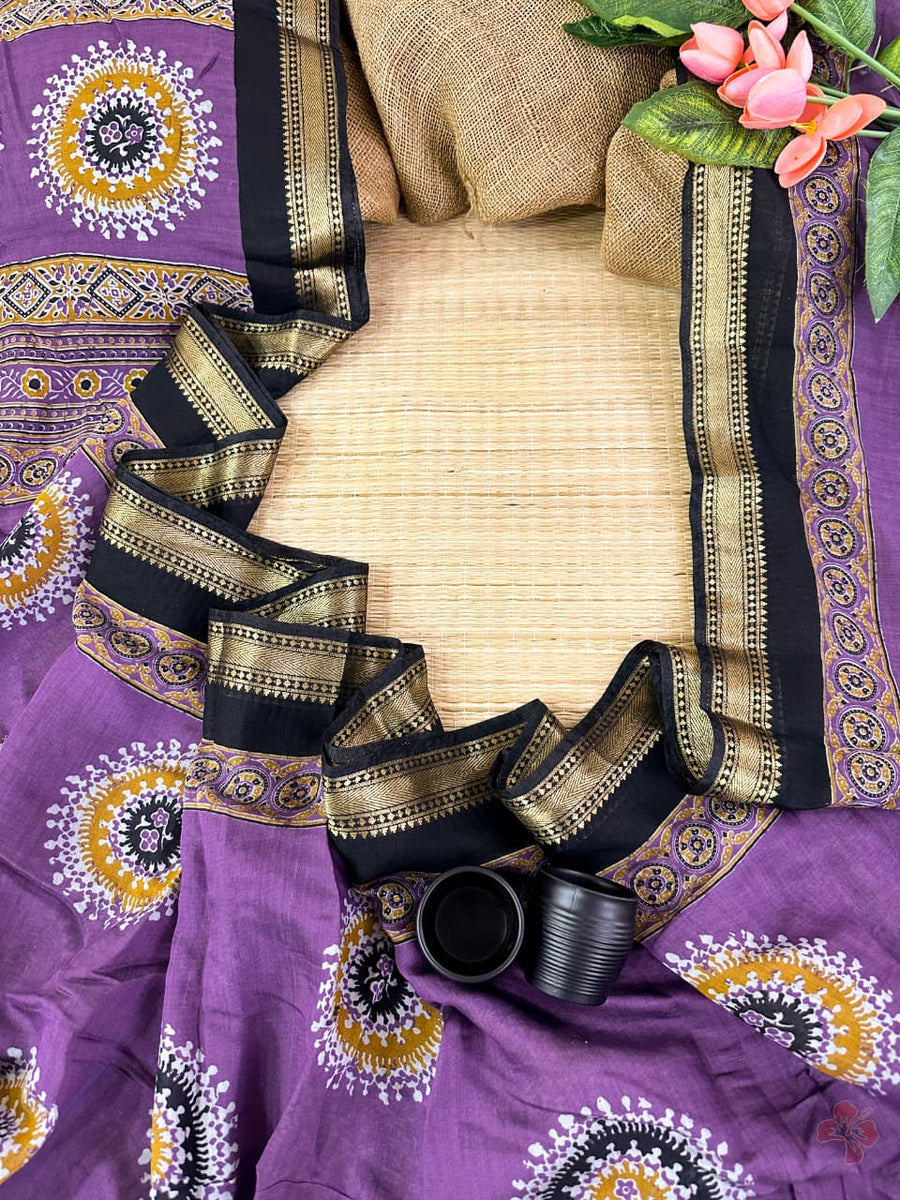 Premium Mangalagiri viscose printed mul silk cotton sarees