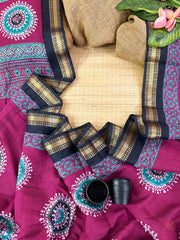 Premium Mangalagiri viscose printed mul silk cotton sarees