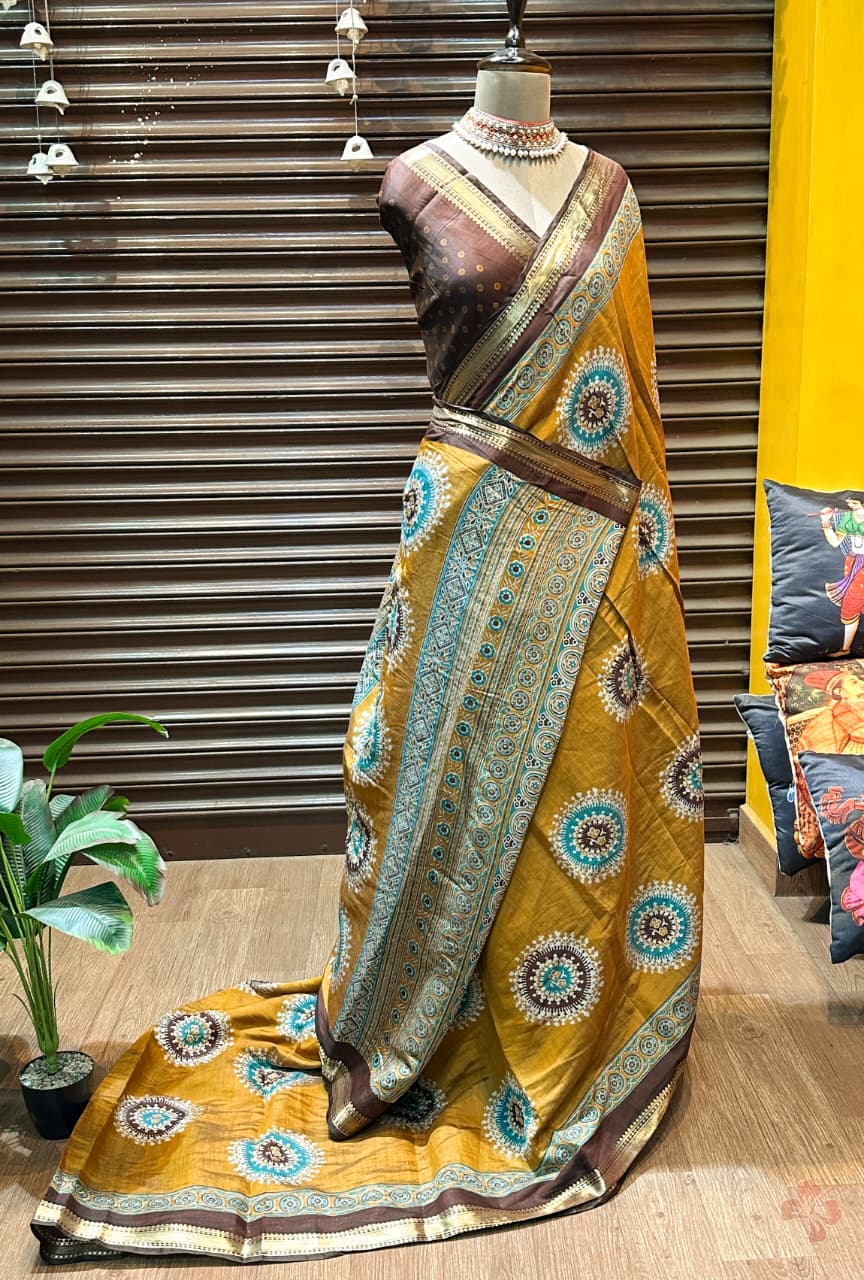 Premium Mangalagiri viscose printed mul silk cotton sarees