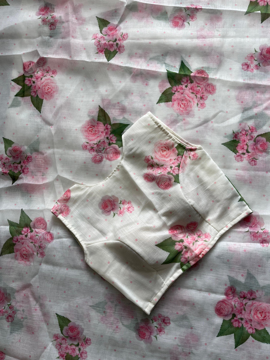 Premium linen saree