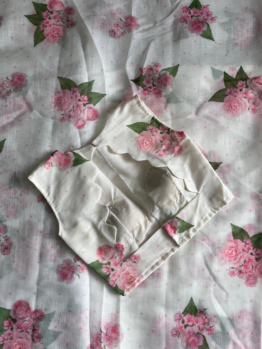 Premium linen saree