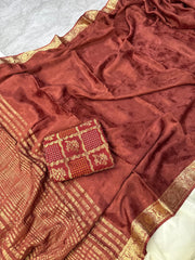 Elegant viscose chinnon saree