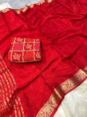 Elegant viscose chinnon saree