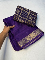 Elegant viscose chinnon saree