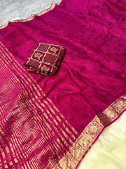 Elegant viscose chinnon saree