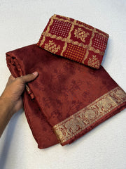 Elegant viscose chinnon saree