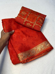 Elegant viscose chinnon saree
