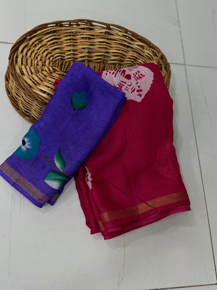 Elegant mul cotton saree