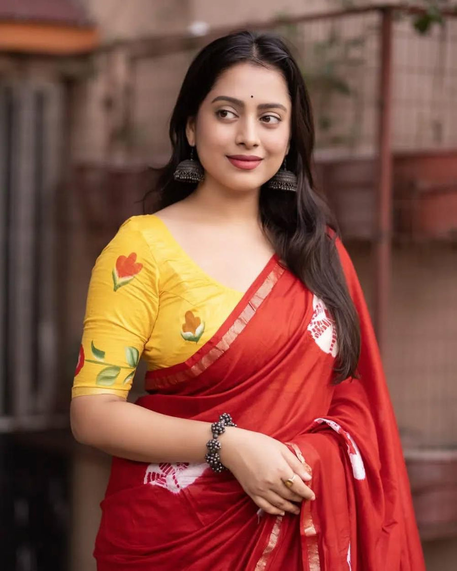 Elegant mul cotton saree
