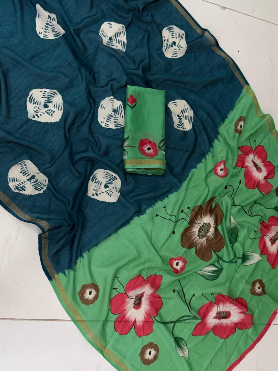 Elegant mul cotton saree