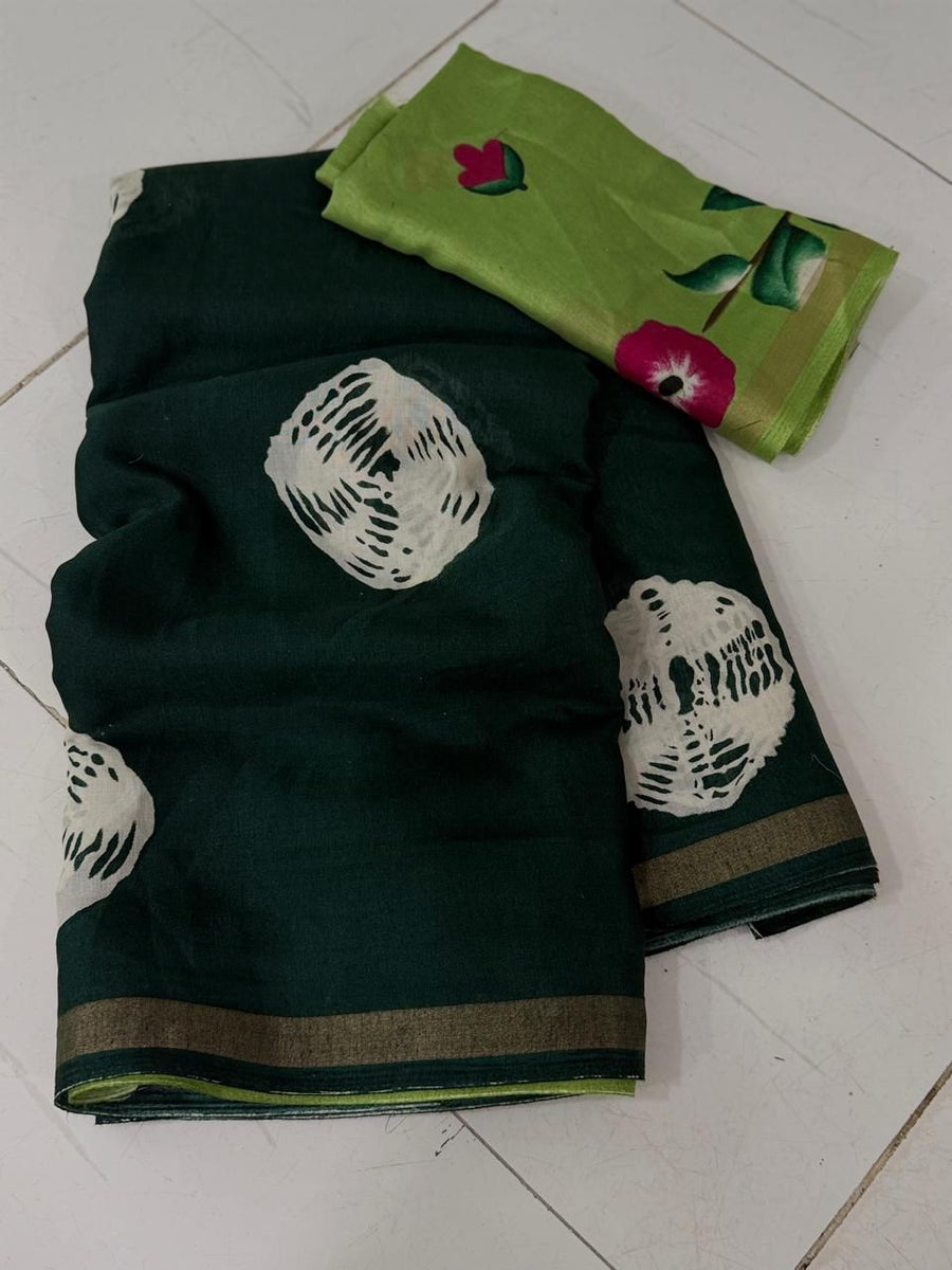 Elegant mul cotton saree