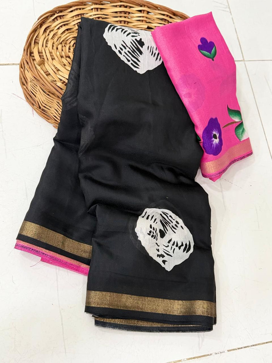 Elegant mul cotton saree