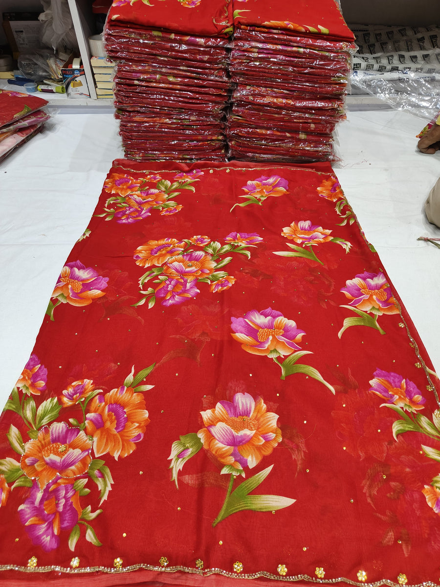Elegant georgette saree