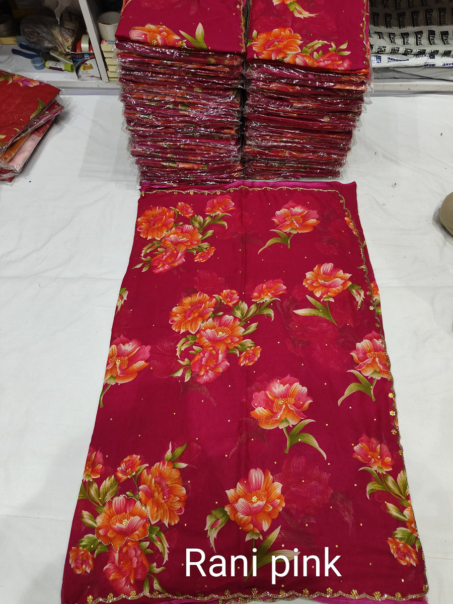 Elegant georgette saree