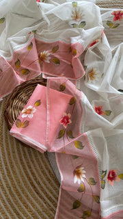 Premium hand-painted Kota Doria sarees