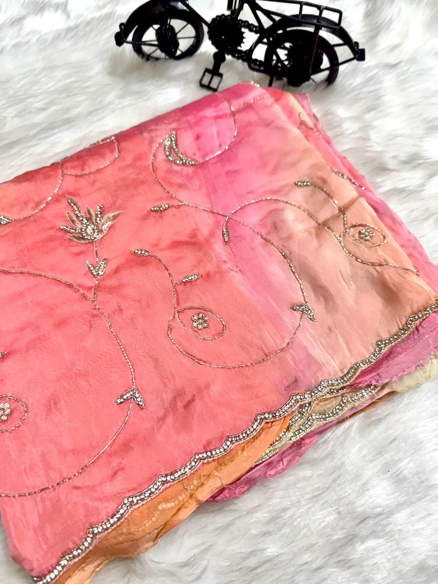Party wear satin sarees