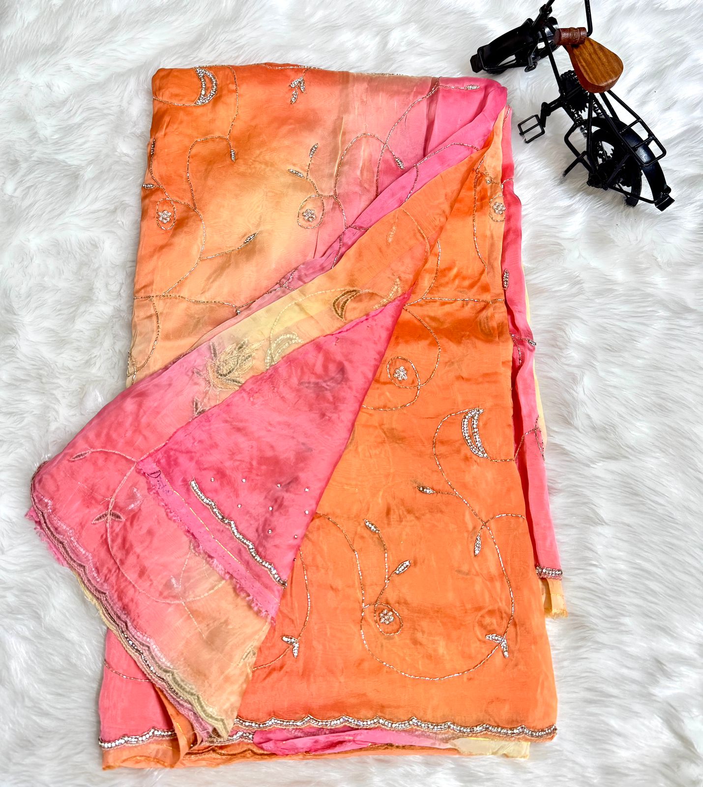 Party wear satin sarees