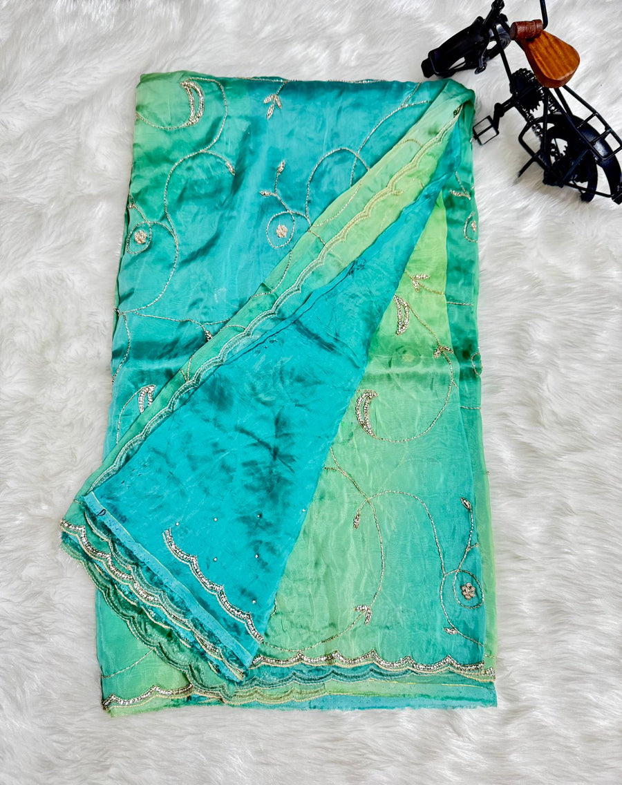 Party wear satin sarees