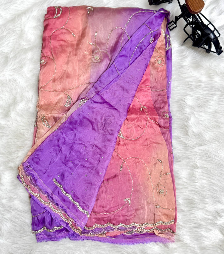 Party wear satin sarees
