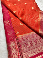 Beautiful vintage semi Gadwal sarees