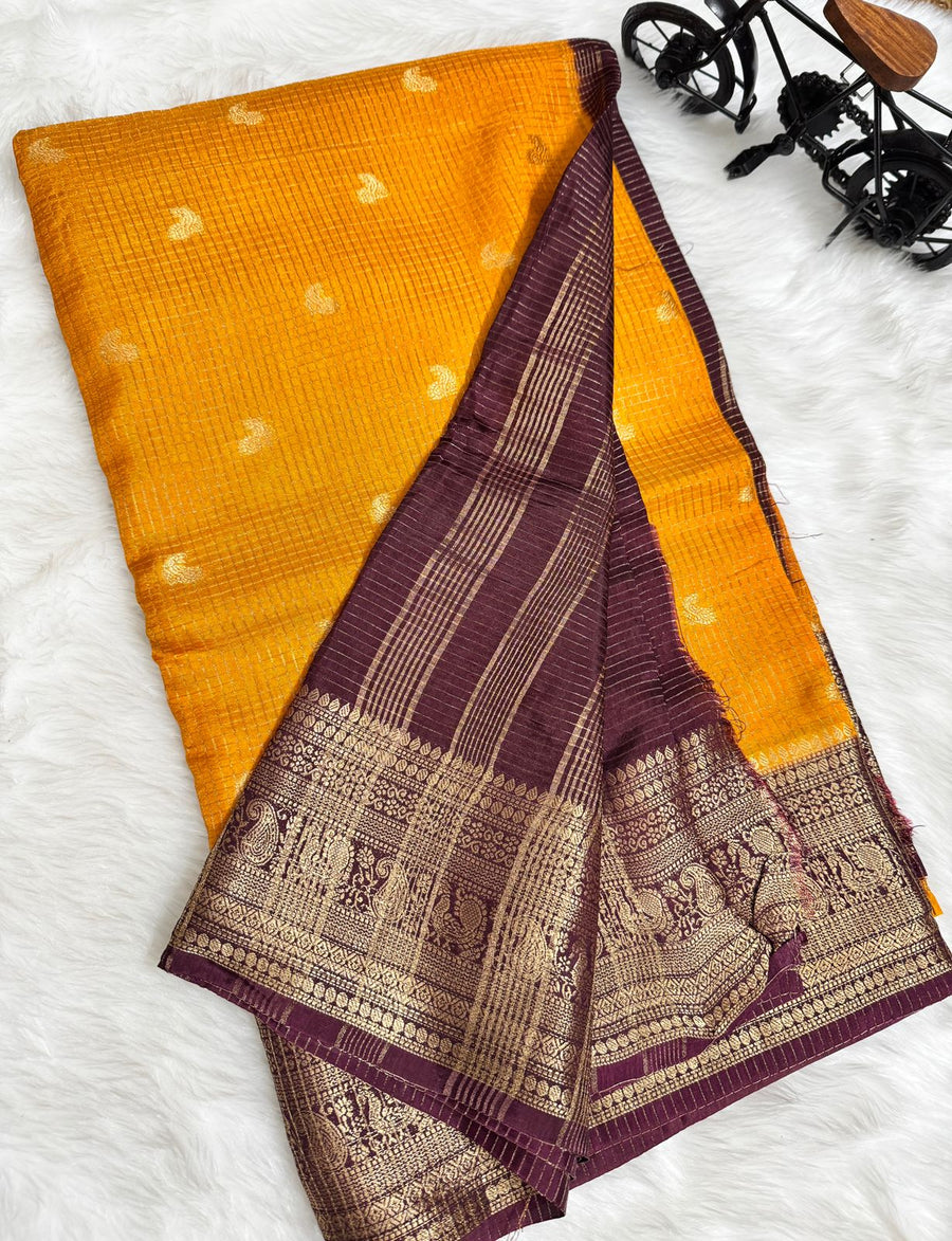 Beautiful vintage semi Gadwal sarees
