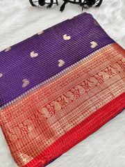 Beautiful vintage semi Gadwal sarees