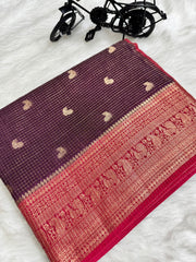 Beautiful vintage semi Gadwal sarees