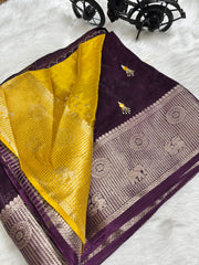 Beautiful contrast work Saree