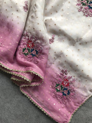 Premium glass organza silk saree