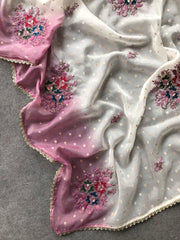 Premium glass organza silk saree