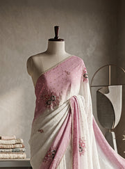 Premium glass organza silk saree