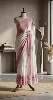 Premium glass organza silk saree